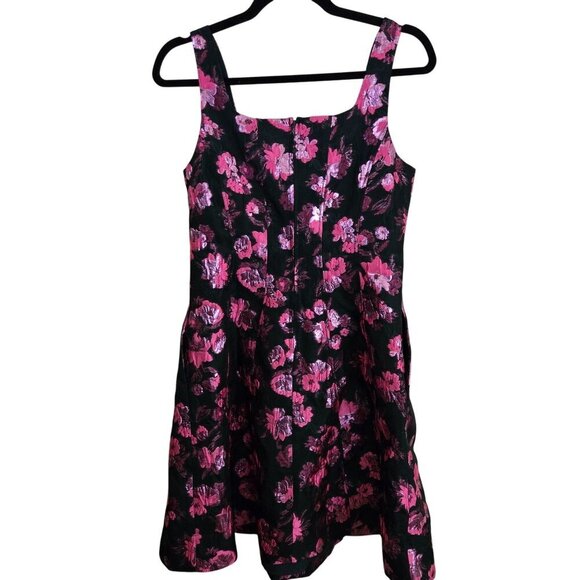 Lilly Pulitzer NWT Leya Floral Jaquard Dress Evergreen Hibis Kiss Jaquard Size 4 - Picture 3 of 14